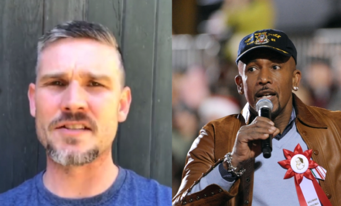 Internet star and lead pastor of Global Vision Bible Church in Mt. Juliet, Tennessee, Greg Locke (L) is at odds with television personality and radio talk show host Montel Williams (R) over the pastor's controversial coming out of the closet video.