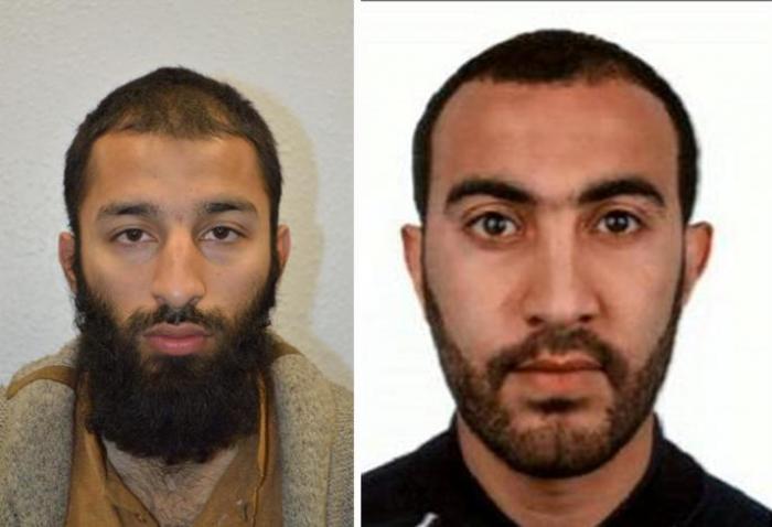 Two of the men shot dead by police following the attack on London Bridge and Borough Market on Saturday are seen in this undated combination image of two photographs, received in London via the Metropolitan Police in London on June 5, 2017. On left is Khuram Shazad Butt and on right is Rachid Redouane.