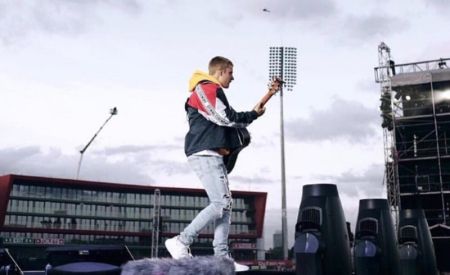 Justin Bieber performs on stage during the One Love Manchester Benefit Concert at Old Trafford on June 4, 2017 in Manchester, England.