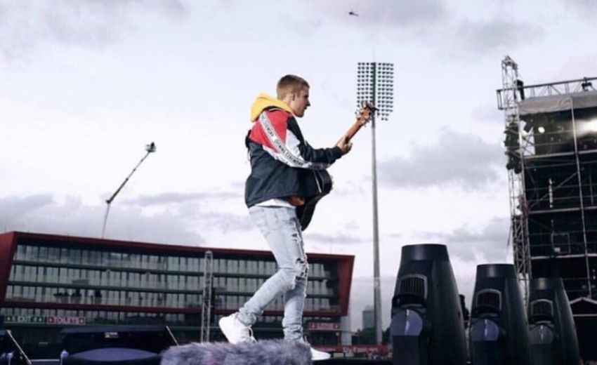 Justin Bieber performs on stage during the One Love Manchester Benefit Concert at Old Trafford on June 4, 2017 in Manchester, England.