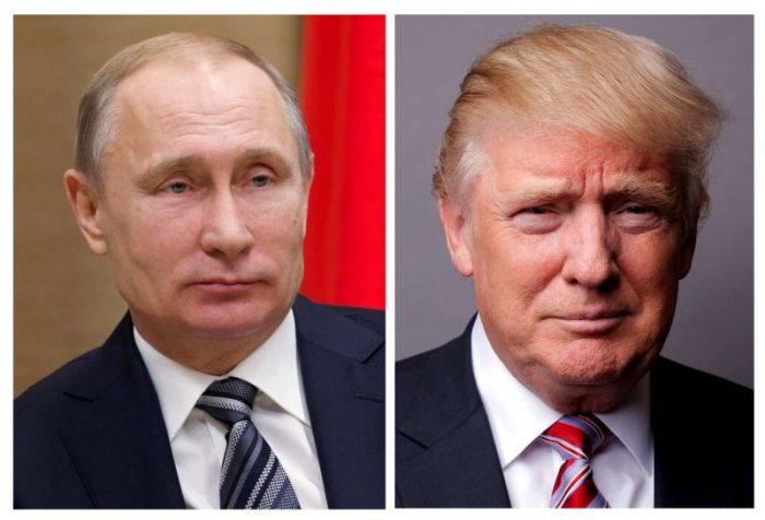 A combination of file photos showing Russian President Vladimir Putin at the Novo-Ogaryovo state residence outside Moscow, Russia, January 15, 2016 and U.S. President Donald Trump posing for a photo in New York City, U.S., May 17, 2016.