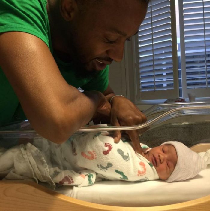 The late Rev. Carlton Lee welcomed his new daughter just two weeks ago.