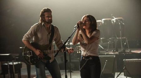 Bradley Cooper and Lady Gaga in the film remake, "A Star Is Born."
