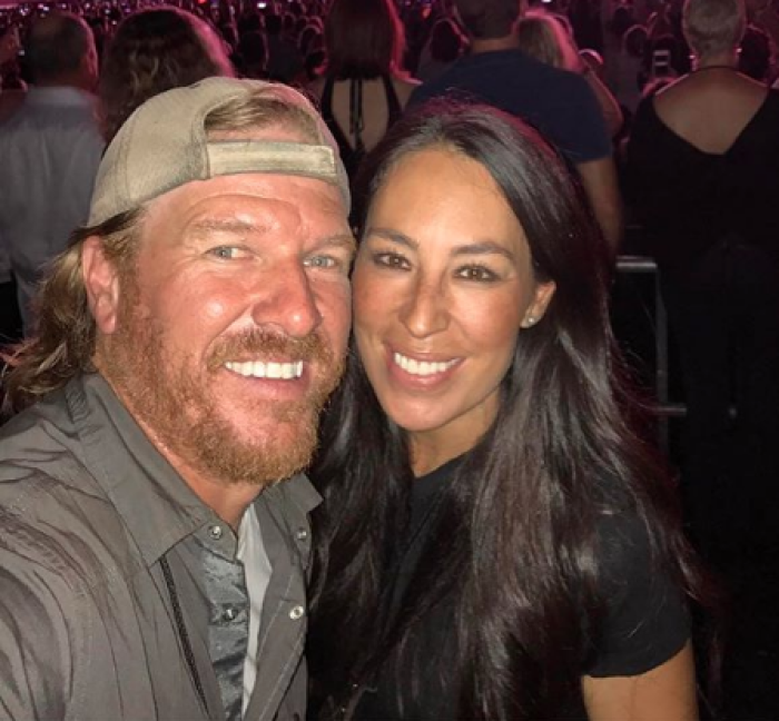 Chip and Joanna Gaines pose for a photo at a U2 concert on May 27, 2017.