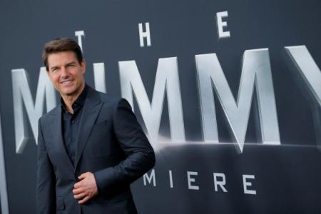 Actor Tom Cruise arrives for the premiere of the film 'The Mummy' in New York, U.S., June 6, 2017.