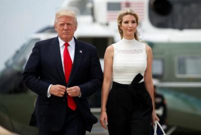 US President Donald Trump with his daughter Ivanka Trump.