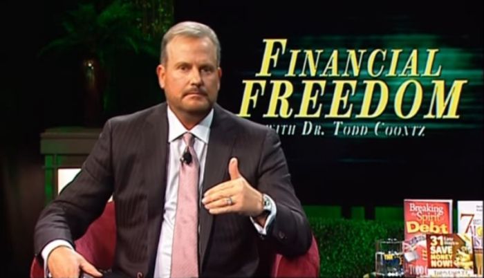 Todd Coontz appearing on his 'Financial Freedom' show in November 11, 2016.