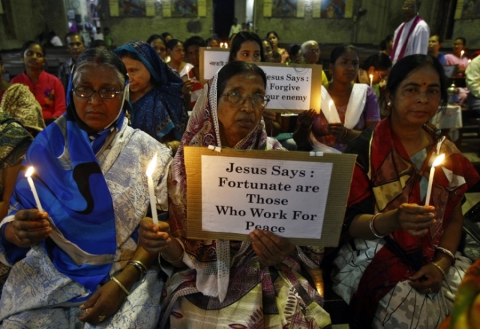 Christians held protests and candlelit vigils in the wake of the attack on an elderly nun in West Bengal in India in March 2015.
