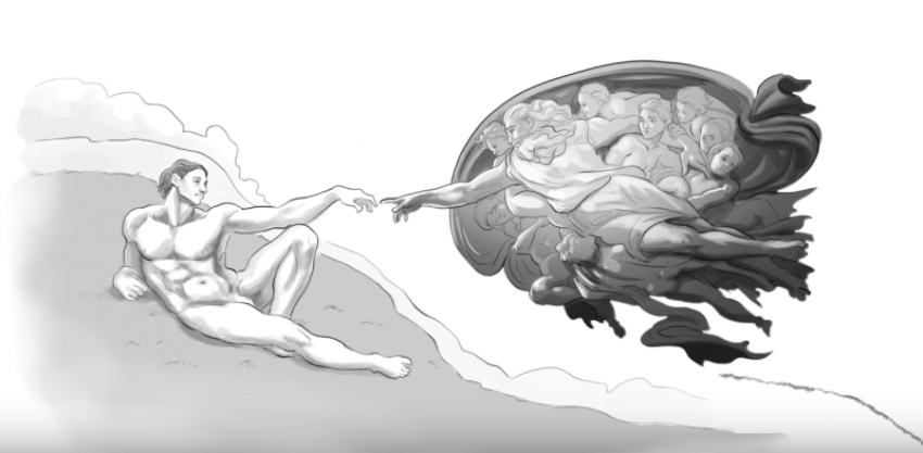 An image from the short film "The Lost Secrets of Liberty," uploaded to social media sites by the Illinois-based Christian group Heirloom Audio in June 2017.