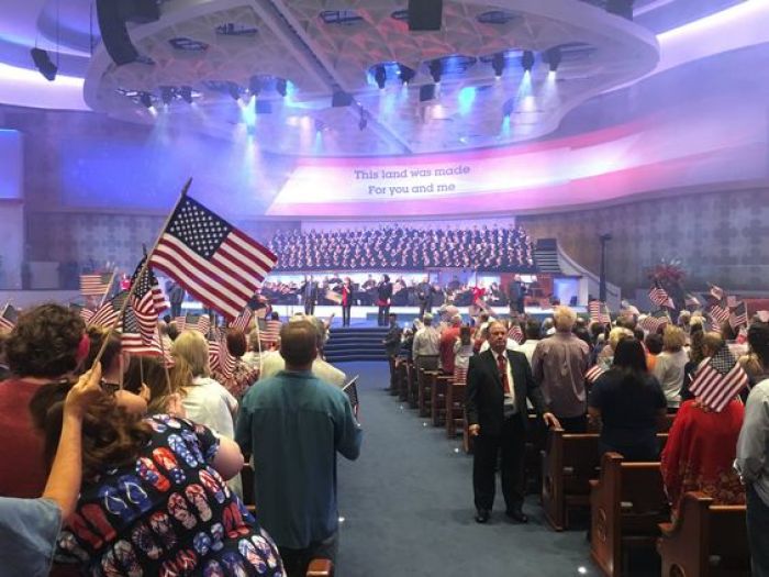 Freedom Sunday worship service at First Baptist of Dallas, June 25, 2017.