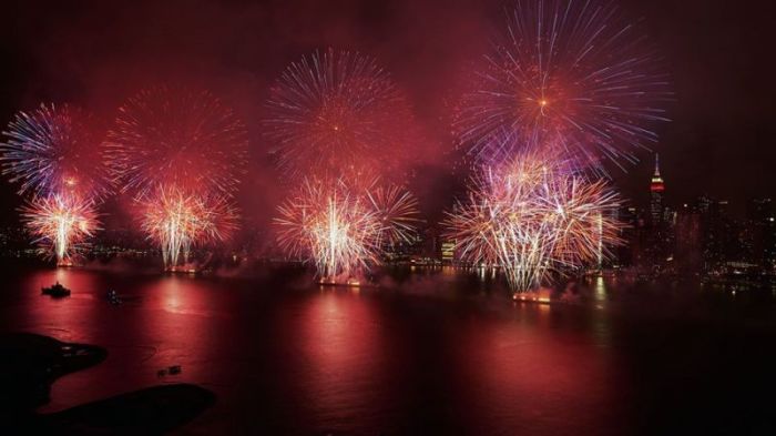 Promotional picture for Macy's annual fireworks display.