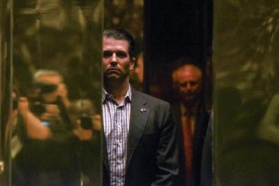 Donald Trump Jr. arrives at Trump Tower in New York City, U.S. January 18, 2017.