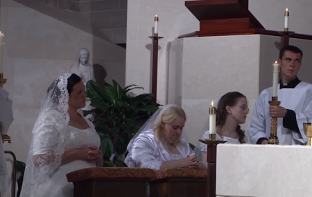 In late June 2017, the Archdiocese of Detroit performed a ceremony admitting (L-R) Karen Ervin, Theresa Jordan and Laurie Malashanko into the order of virgins, known as "consecrated virgins living in the world."