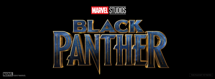 A promotional image for Marvel's 'Black Panther' movie.