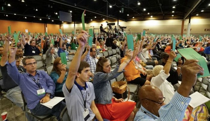 Southern Baptists overwhelmingly pass a resolution condemning the racism of the alt-right movement, June 14, 2017.