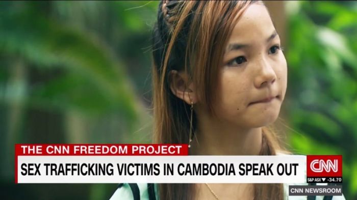 Sex trafficking victims in Cambodia speak out in a CNN interview broadcast on July 25, 2017.