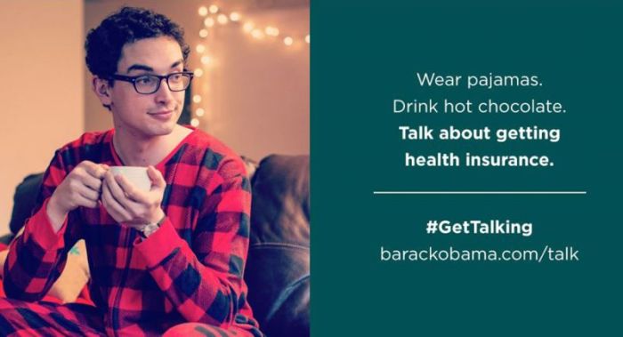 The 'pajama boy' ad created by the Barack Obama campaign superPAC Organizing for Action in 2013.