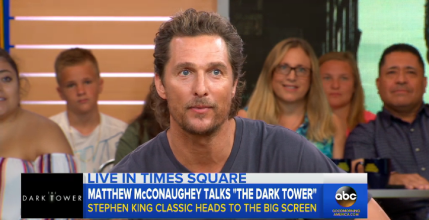 Matthew Mcconauhey promotes "The Dark Tower," on Good Morning America, New York, July 31, 2017.