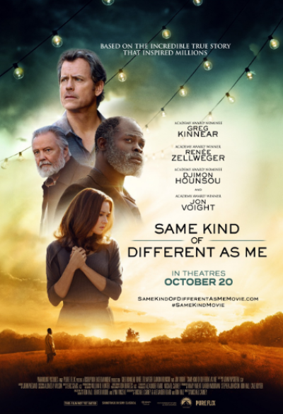 'Same Kind of Different As Me' hits theaters on Oct. 20 and will feature Hollywood actress Renee Zellweger in a powerful true story telling of a wife who changes the lives of her husband and her community by giving back.