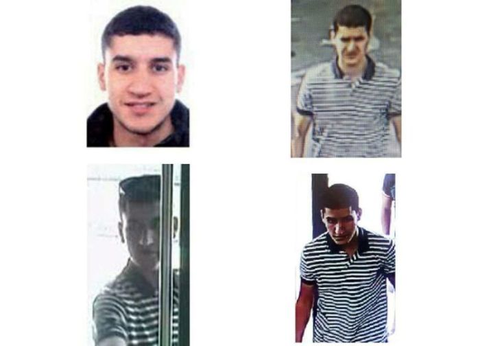 This combination photo shows the suspected driver of the van that crashed into pedestrians in Las Ramblas in Barcelona, Spain, on August 17, in this handout released by Spanish Ministry of Interior August 21, 2017.