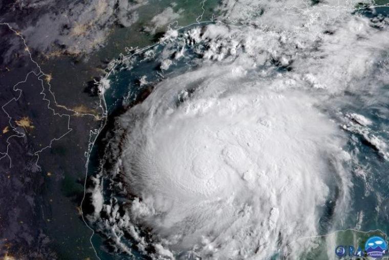 Hurricane Harvey in the Texas Gulf Coast, August 25, 2017.