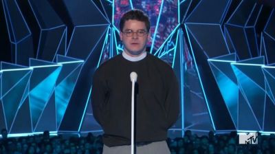 The Reverend Robert Wright Lee IV, pastor at North Carolina's Bethany United Church of Christ, speaking at the 2017 MTV VMA awards on August 27, 2017.