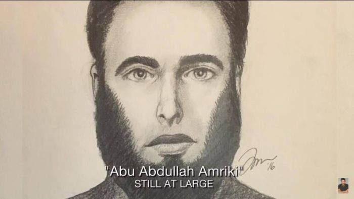 The composite sketch of Abu Abdullah Al'Amriki, an American who joined Islamic State in Iraq and remains at large.