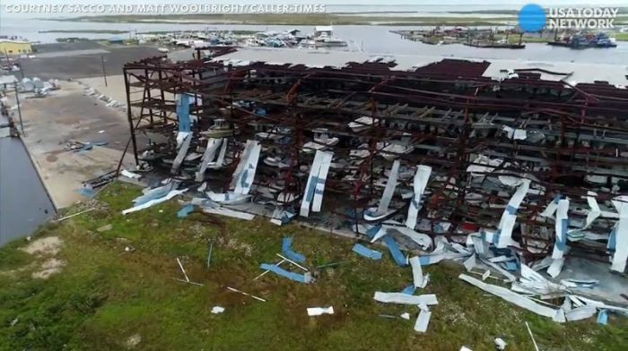 Harvey storm devastation captured by USA Today Network drones, footage released on August 31, 2017.
