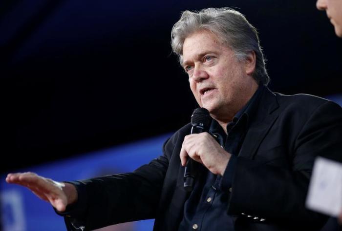 Former White House Chief Strategist Stephen Bannon speaks at the Conservative Political Action Conference in National Harbor, Maryland, U.S., February 23, 2017.