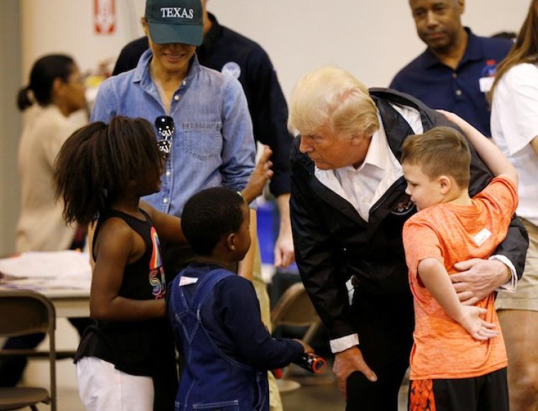 U.S. President Donald Trump and first lady Melania Trump in Houston, Texas, September 2, 2017.