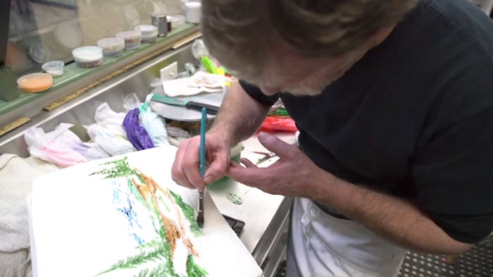 Jack Phillips, owner of Masterpiece Cakeshop in Colorado, creates a cake.