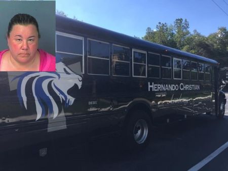 Aimee Chevalier (Inset) is a 40-year-old lunch lady at Hernando Christian Academy in Brooksville, Florida.