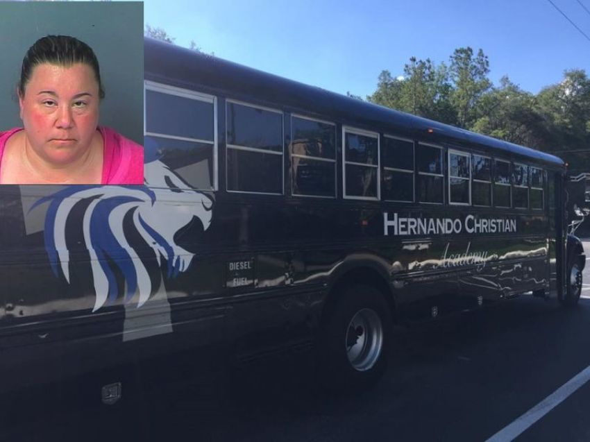 Aimee Chevalier (Inset) is a 40-year-old lunch lady at Hernando Christian Academy in Brooksville, Florida.