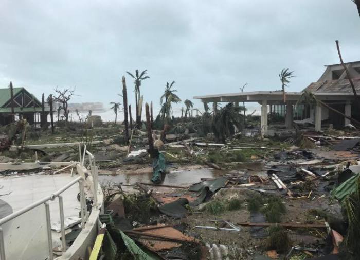 Pieces of debris lay on the ground after Hurricane Irma caused much devastation on the Caribbean island of Saint Martin in this photo posted to Facebook by Jonathan Falwell on September 6, 2017.