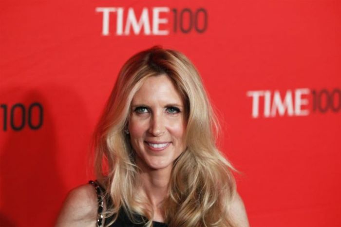 Ann Coulter arrives at the Time 100 Gala in New York on April 24, 2012. The Time 100 is an annual list of the 100 most influential people in the last year complied by Time magazine.