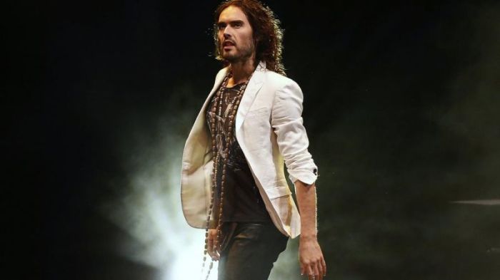 British comedian Russell Brand performs at his Messiah Complex show at Brixton Academy in London March 9, 2014.
