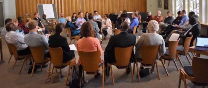 Members of the United Methodist Church's Commission on a Way Forward meet in Berlin, Germany on Sept. 18-20, 2017.