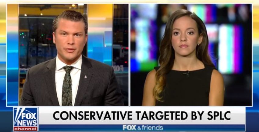 Campus Reform Program Coordinator Hannah Scherlacher on Fox & Friends to speak about being named in a Southern Poverty Law Center "Anti-LGBT Roundup" report from August 2017.