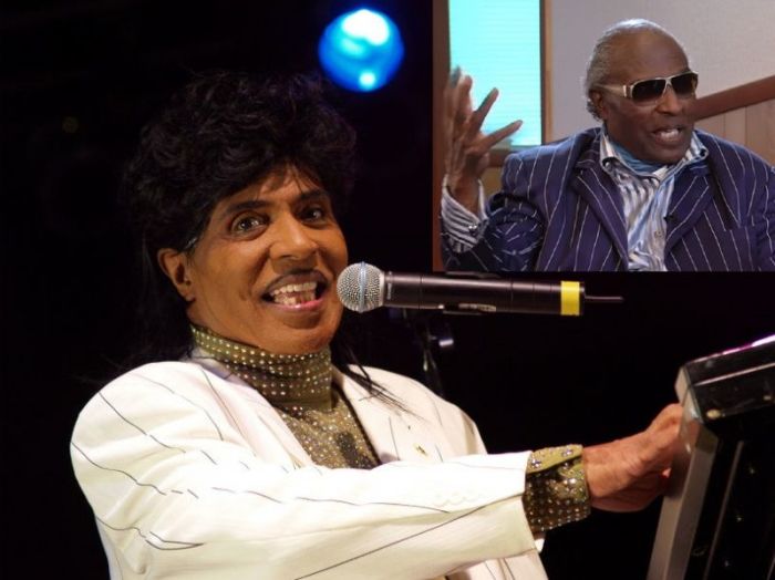 Little Richard performing at the University of Texas Forty Acres Festival in 2007. (Inset) Little Richards talks about his faith in September 2017.