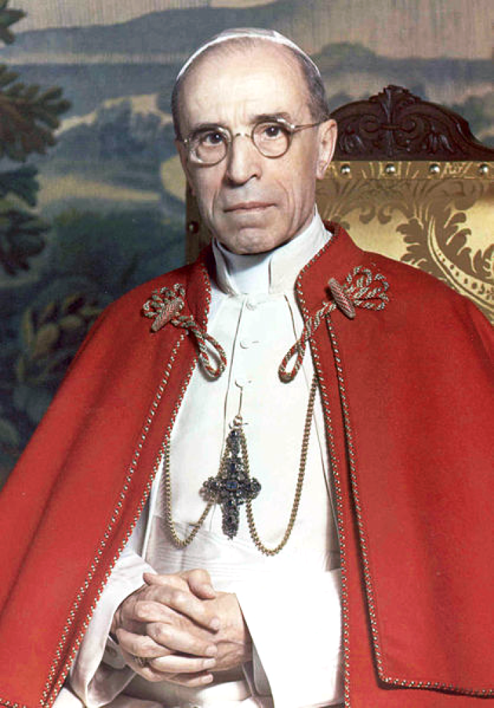 Pope Pius XII (1876-1958), who reigned as head of the Roman Catholic Church during the Second World War.