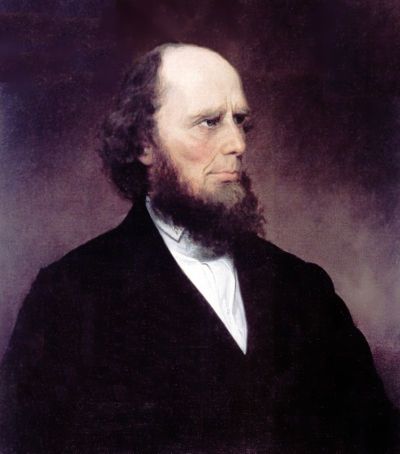 A portrait of Charles Grandison Finney (1792-1875), the famous 19th century revival preacher.