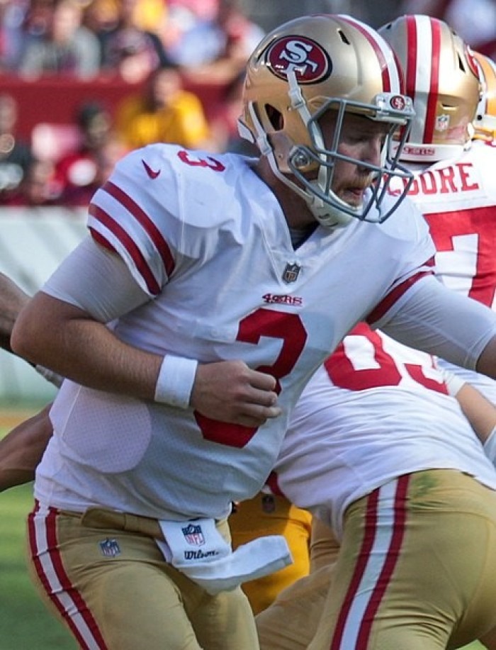 C.J. Beathard with the San Francisco 49ers in 2017.
