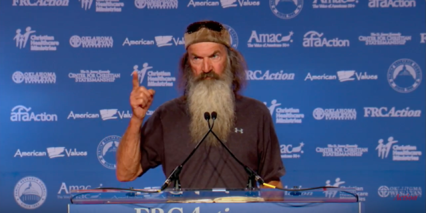 Phil Robertson speaks at the 2017 Values Voter Summit in Washington, D.C. on October 13, 2017.