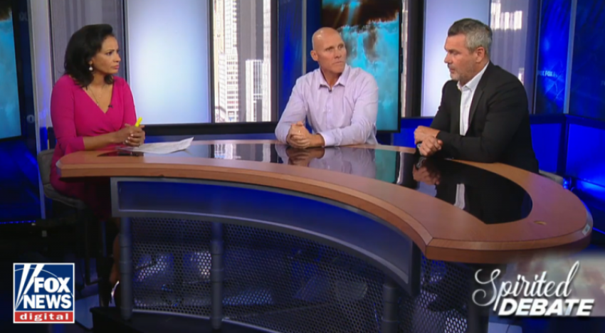 (Left to Right) Lauren Green, Shane Idleman, Stan Mitchell on Fox News' 