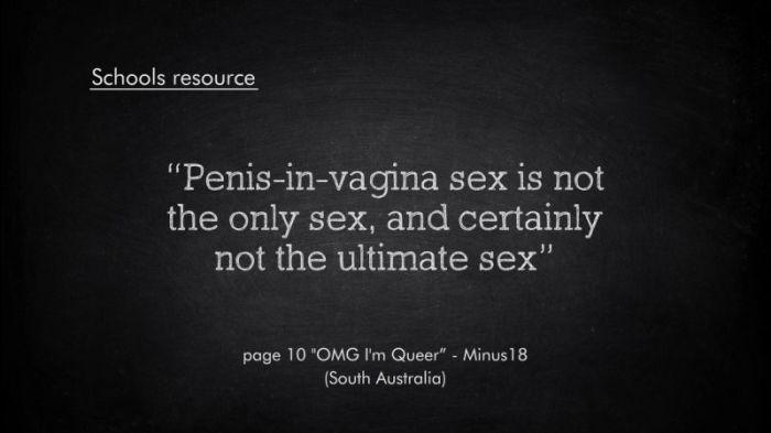 Coalition for Marriage video featuring a quote taught to children in Australian schools, posted on October 22, 2017.