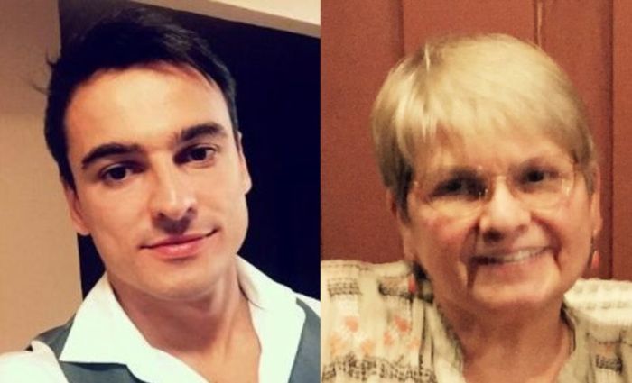 Arsen Tarkovskiy, 34 (L), and his late mother, Saida Magomedova, 70.
