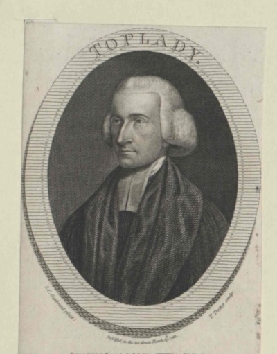 Anglican minister Augustus Toplady (1740-1778), author of the famous hymn 'Rock of Ages.'