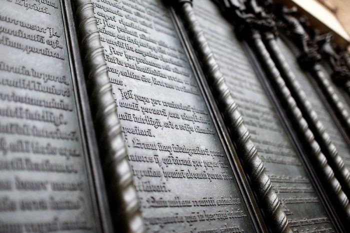 German theologian Martin Luther's theses door is pictured during the 500th anniversary of the Reformation at the Castle Church in Wittenberg, Germany, on October 31, 2017.