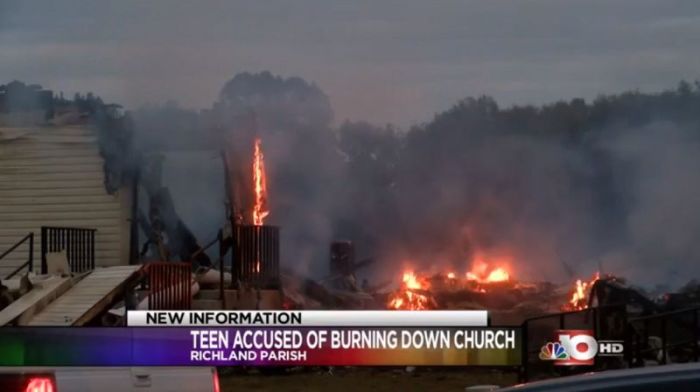 The fire at St. Paul Missionary Baptist Church in Louisiana on October 31, 2017 burned down its new sanctuary but spared the century-old church community's older building.