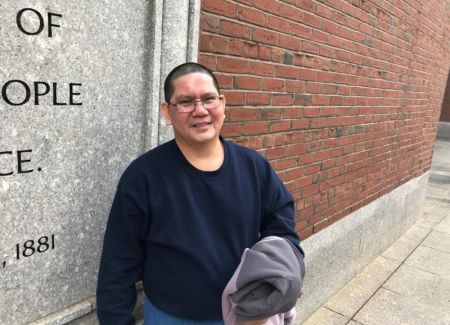 Terry Rombot, an immigrant from Indonesia living in New Hampshire who was released from federal custody is pictured in Boston, Massachusetts, U.S. November 1, 2017, following a hearing in federal court.